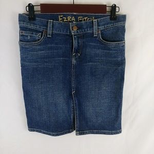 Ezra Fitch Women's Blue Stretch Front Split Denim